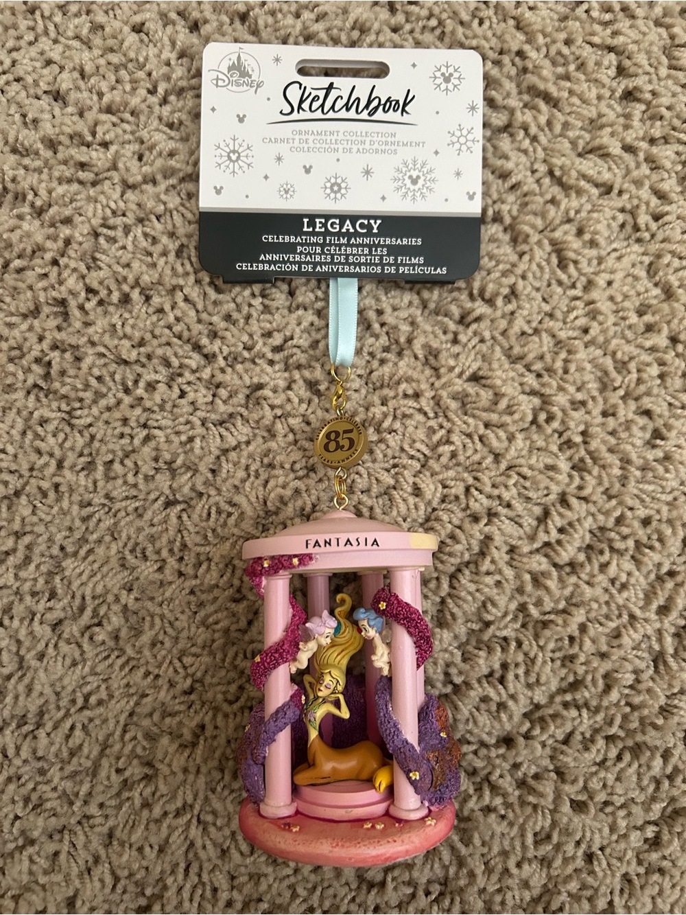 NEW Disney Store Fantasia 85th Anniversary Sketchbook Christmas Ornament